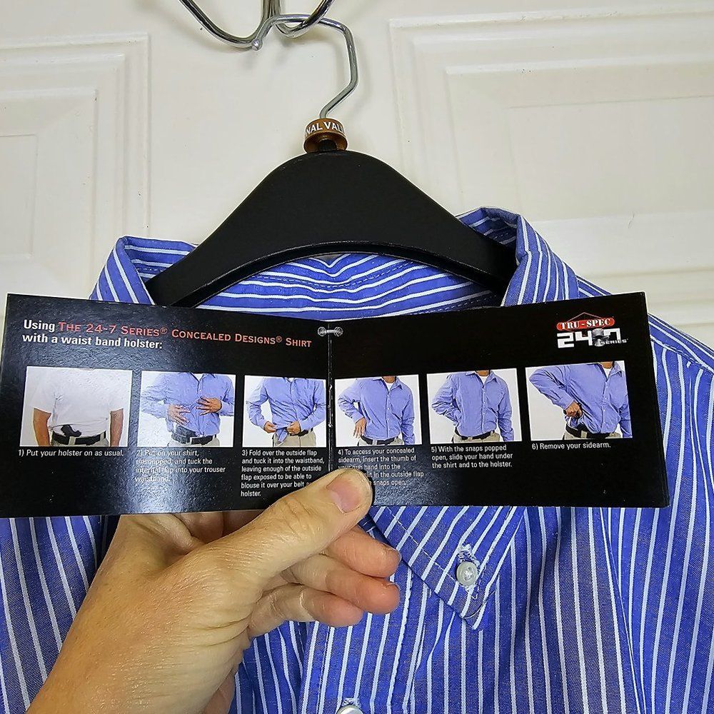 NWT Tru-Spec Inner Pocket Concealed 24-7 Button Down Long Sleeve Shirt Size 2XL - Picture 6 of 7